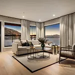 Premium Penthouse Sea & Mountain View In 2-bathrooms, Free Parking In Garage Tromso