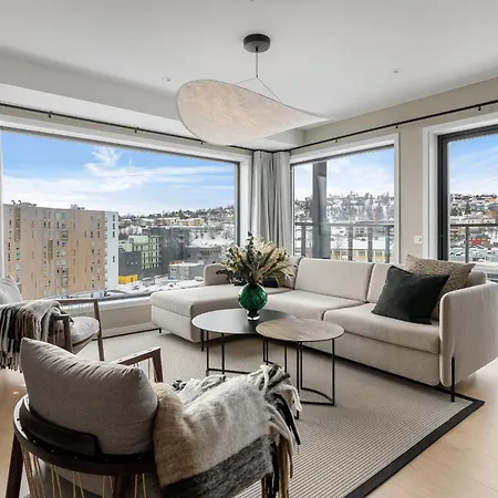 Daire Premium Penthouse Sea & Mountain View Tromsø