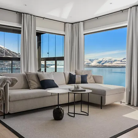 Premium Penthouse Sea & Mountain View Daire Tromsø